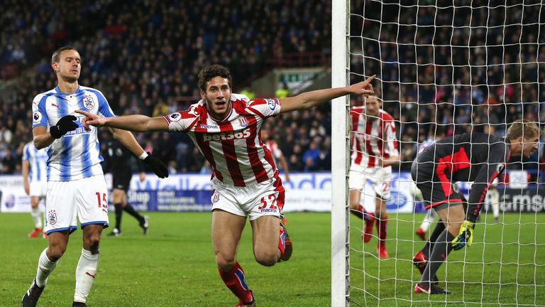 Ramadan Sobhi celebrates his 60th minute equaliser