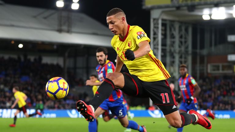 Richarlison controls the ball in the air