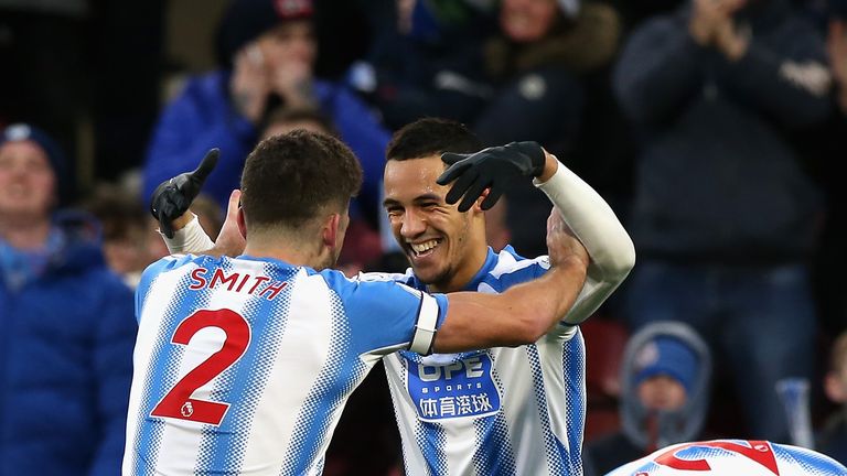 Tom Ince celebrates his goal with team-mate Tommy Smith