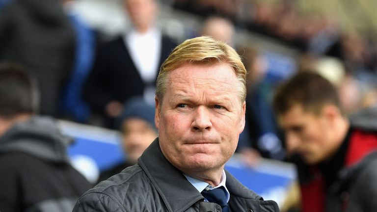 LIVERPOOL, ENGLAND - OCTOBER 22:  Ronald Koeman, Manager of Everton looks on prior to the Premier League match at Goodison Park.
