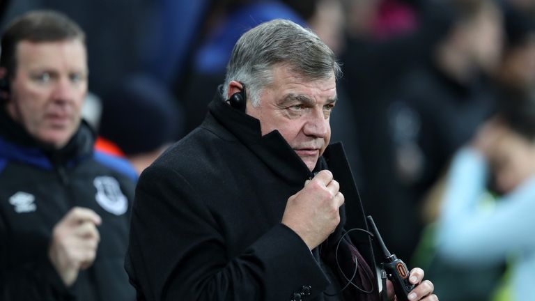 Sam Allardyce, Manager of Everton looks on prior to the Premier League match between Newcastle United and Everton