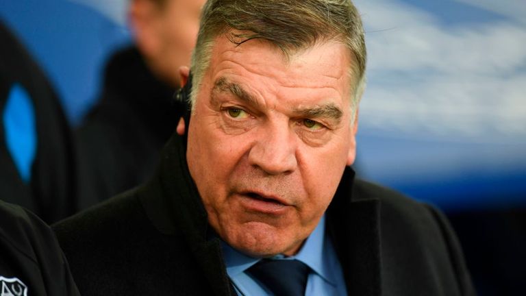 Everton's manager Sam Allardyce is seen ahead of the PL visit of Huddersfield Town at Goodison Park in Liverpool, north west England on December 2, 2017. 