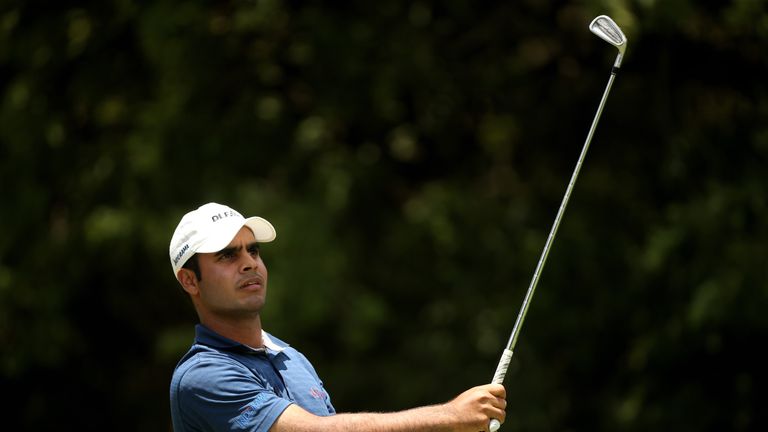 JOHANNESBURG, SOUTH AFRICA - DECEMBER 09: Shubankar Sharma of India plays a shot on the 5th hole during the third day of the Joburg Open at Randpark Golf C