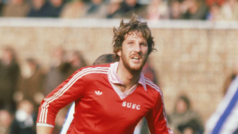 Sir Ian Botham playing for Scunthorpe United in the 1980s