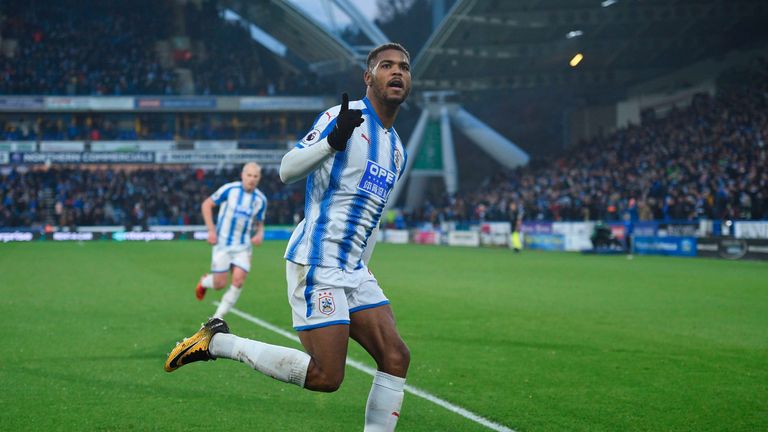 Steve Mounie doubles Huddersfield's lead at the John Smith's Stadium