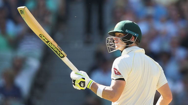 MELBOURNE, AUSTRALIA - DECEMBER 26:  Steve Smith of Australia celebrates his half century during day one of the Fourth Test Match in the 2017/18 Ashes seri