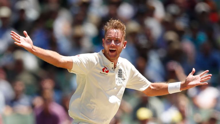 MELBOURNE, AUSTRALIA - DECEMBER 27:  Stuart Broad of England appeals for LBW against Shaun Marsh of Australia which was given out by the DRS during day two