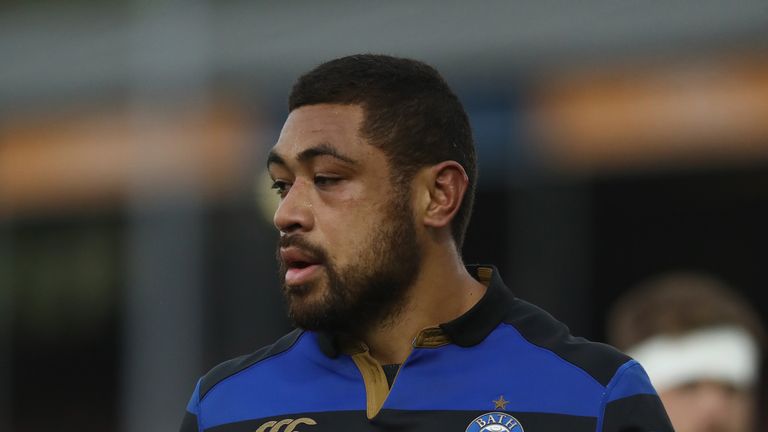 BATH - APRIL 30 2017:  Taulupe Faletau of Bath looks on during the Aviva Premiership match between Bath and Gloucester at the Recreation Ground
