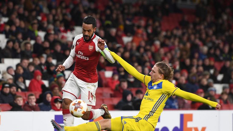 Theo Walcott impressed on Arsenal's right flank against BATE Borisov