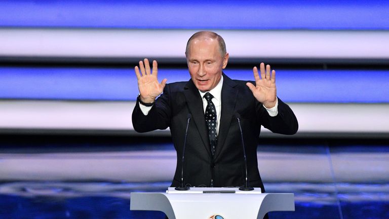 Vladimir Putin was present at the draw for the 2018 Russia World Cup last week