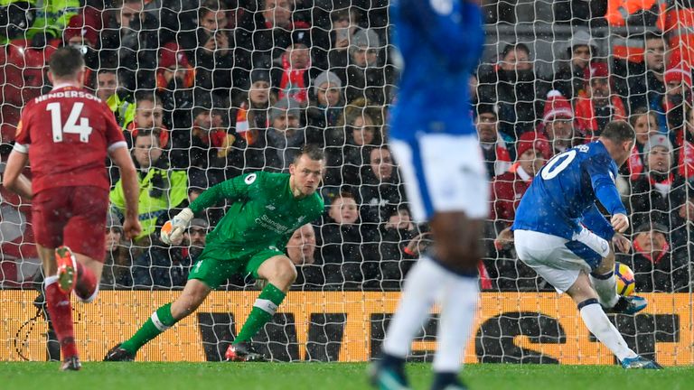 Wayne Rooney scores the equalising goal from the penalty spot