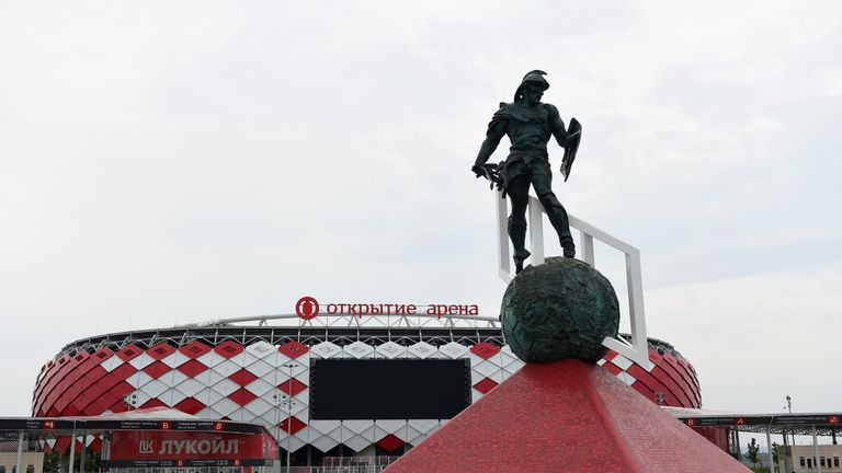 World Cup 2018 media tour at Spartak Stadium on July 9, 2015 in Moscow, Russia.