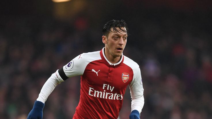 Mesut Ozil of Arsenal during the Premier League match between Arsenal and Crystal Palace at Emirates Stadium on January 20, 2018