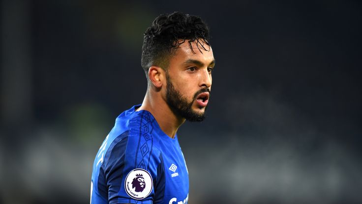  Theo Walcott of Everton looks on during his debut in the Premier League match between Everton and West Bromwich Albion at Goodison Park