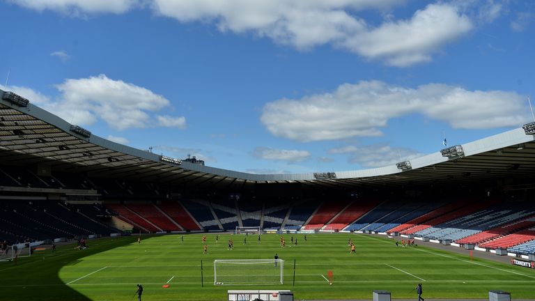 The future of international football at Hampden Park is unclear