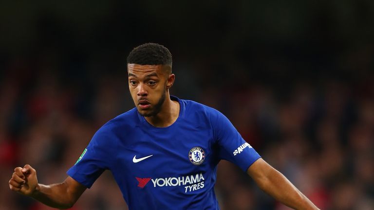 Jake Clarke-Salter playing for Chelsea in the Carabao Cup this season