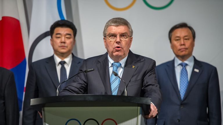 IOC President Thomas Bach confirms North Korea's participation at next month's Winter Olympic Games in Pyeongchang