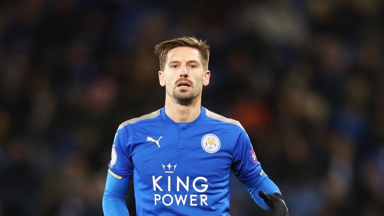 LEICESTER, ENGLAND - JANUARY 01:  Adrien Silva of Leicester City in action during the Premier League match between Leicester City and Huddersfield Town at 