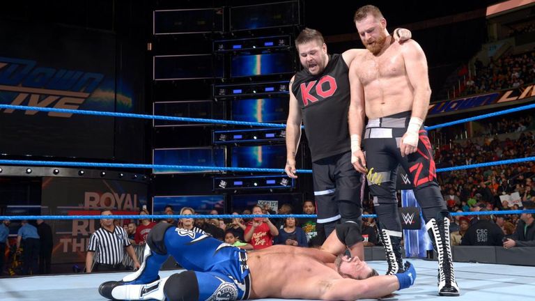 AJ Styles beat Kevin Owens but was laid out by Sami Zayn after a loss to him