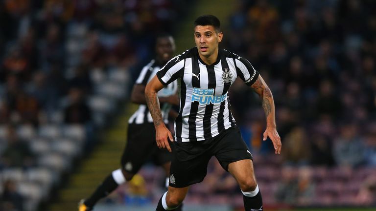 BRADFORD, ENGLAND - JULY 26:  Aleksandar Mitrovic of Newcastle United during a pre-season friendly match between Bradford City and Newcastle United at Nort