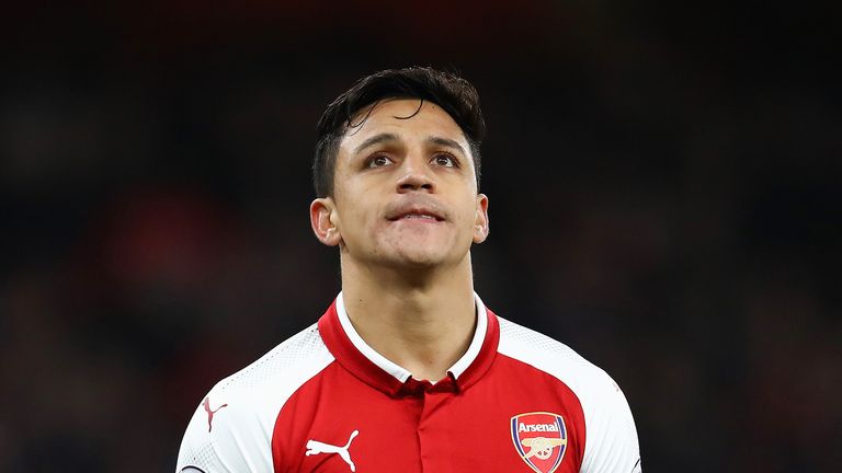 Alexis Sanchez during the Premier League match between Arsenal and Chelsea at Emirates Stadium on January 3, 2018