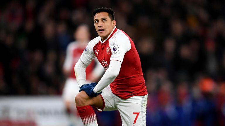 Alexis Sanchez during the Premier League match between Arsenal and Chelsea at Emirates Stadium