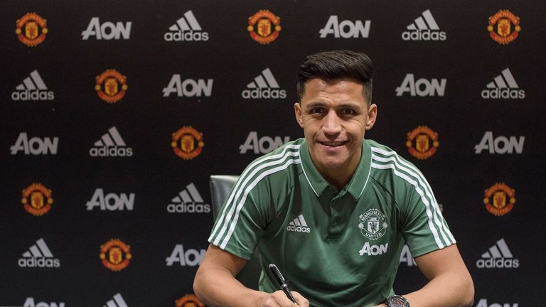Alexis Sanchez has signed for Manchester United (Photo by Manchester United/Man Utd via Getty Images) 