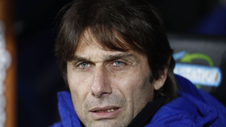 Chelsea's Italian head coach Antonio Conte waits for kick off of the English FA Cup third round football match between Norwich City and Chelsea at Carrow R