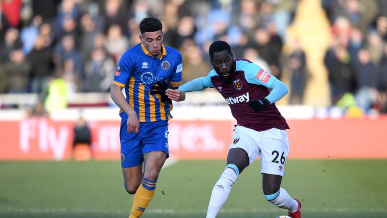 West Ham were held to a goalless draw by League One Shrewsbury on Sunday