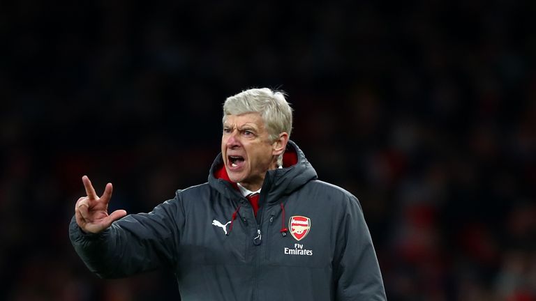 LONDON, ENGLAND - JANUARY 20:  Arsene Wenger, Manager of Arsenal reacts during the Premier League match between Arsenal and Crystal Palace at Emirates Stad