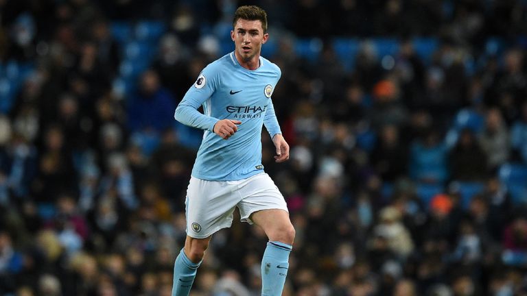 Manchester City's French defender Aymeric Laporte in action during the Premier League match against West Bromwich Albion