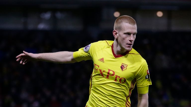 WATFORD, ENGLAND - DECEMBER 26: Ben Watson of Watford during the Premier League match between Watford and Leicester City at Vicarage Road on December 26, 2