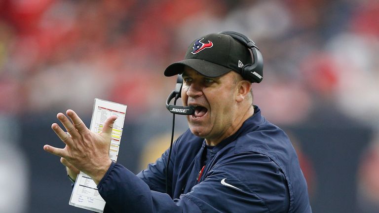 HOUSTON, TX - DECEMBER 10:  Head coach Bill O'Brien of the Houston Texans calls a timeout in the fourth quarter against the San Francisco 49ers  at NRG Sta