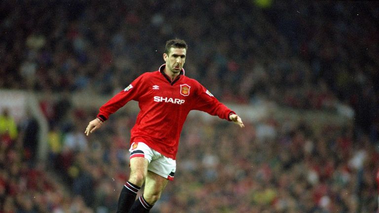 29 Oct 1994:  Eric Cantona of Manchester United in action during an FA Carling Premiership match against Newcastle United at St James'' Park in Newcastle, 