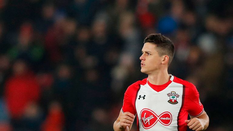 Southampton's Argentinian striker Guido Carrillo comes on during the English FA Cup fourth round football match between Southampton and Watford at St Mary'