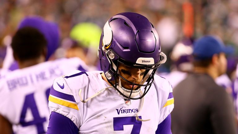 Case Keenum during the fourth quarter of the NFC Championship game against the Philadelphia Eagles 