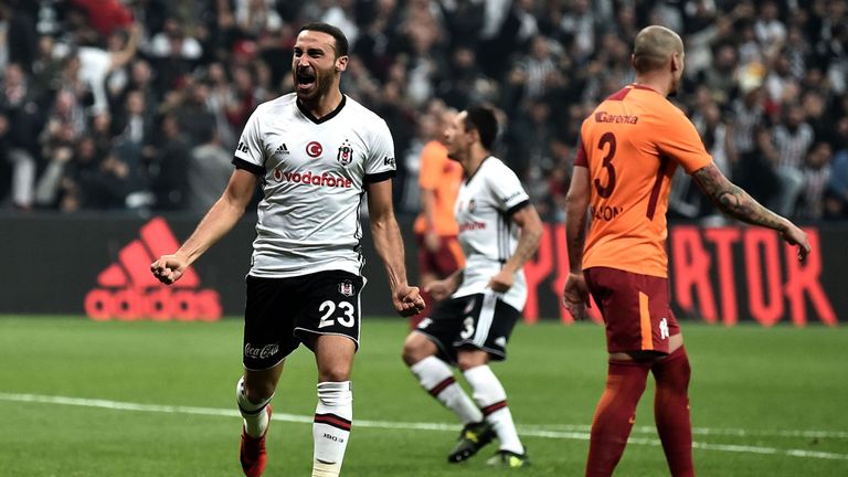 Besiktas' Turkish forward Cenk Tosun 
