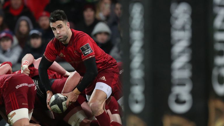 GuinnessPRO14 rugby Thomond Park Limerick 6/1/2018.Munster vs Connacht.Munster...s Conor Murray.Mandatory Credit ..INPHc4/O/Billy Stickland