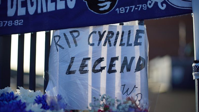 A tribute to Cyrille Regis outside The Hawthorns

