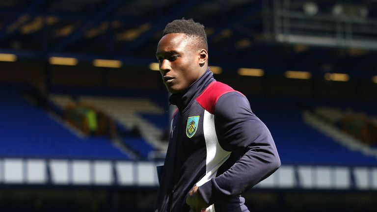 LIVERPOOL, ENGLAND - APRIL 15: Daniel Agyei of Burnley looks around the pitch prior to the Premier League match between Everton and Burnley at Goodison Par