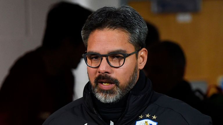 Huddersfield Town's German head coach David Wagner arrives for the English Premier League football match between Huddersfield Town and Liverpool at the Joh