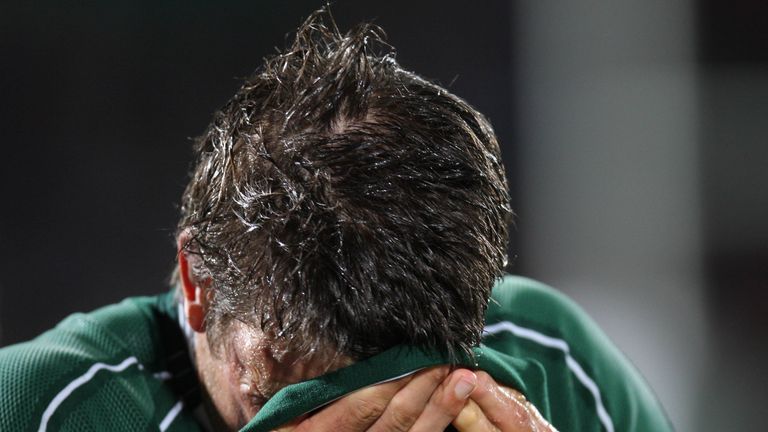 World Cup Group D Qualifier 9/9/2007.Ireland.Donncha O'Callaghan.Mandatory Credit ..INPHO/Billy Stickland