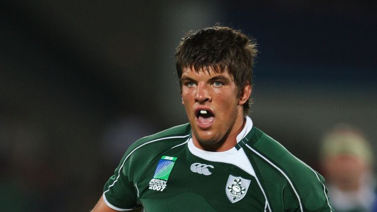 BORDEAUX, FRANCE - SEPTEMBER 09:  Donnacha O'Callaghan of Ireland looks on during Match Eight of the Rugby World Cup 2007 between Ireland and Namibia at th