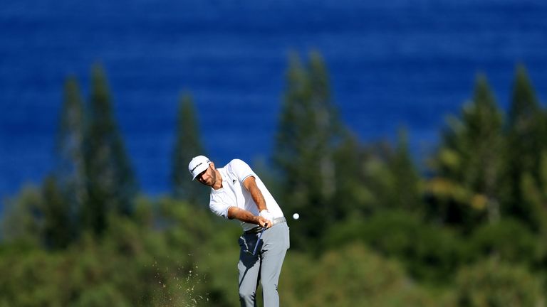 Dustin Johnson put himself in pole position for a second win at Kapalua
