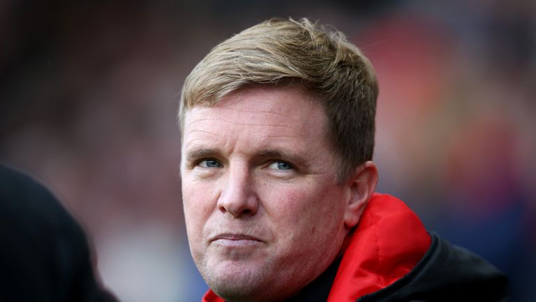 BOURNEMOUTH, ENGLAND - JANUARY 06:  Eddie Howe, Manager of AFC Bournemouth looks on prior to The Emirates FA Cup Third Round match between AFC Bournemouth 