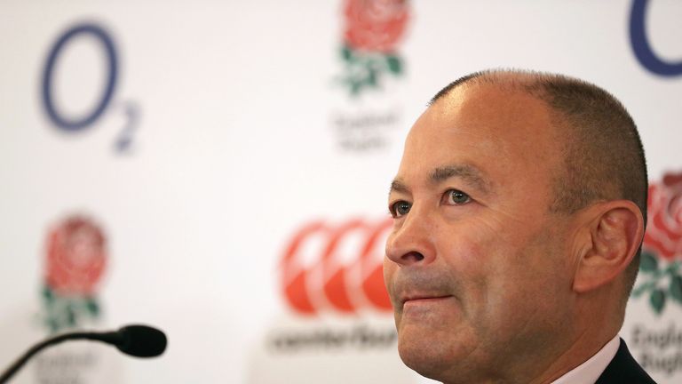 England head coach Eddie Jones during a photocall and press conference at Twickenham Stadium