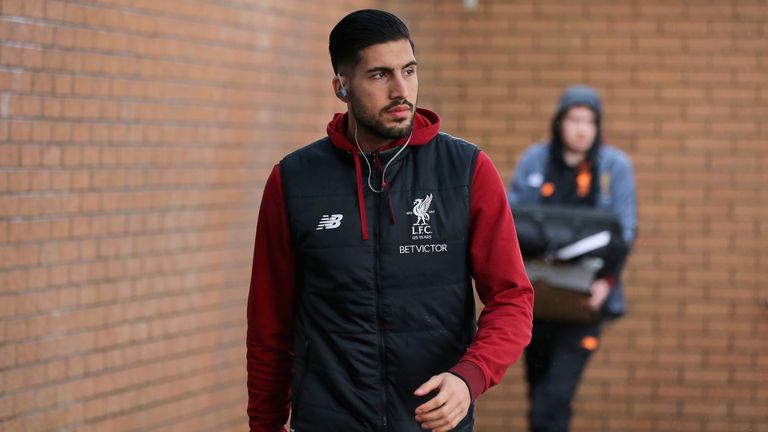 Emre Can arrives at Turf Moor prior to the Premier League match between Burnley and Liverpool