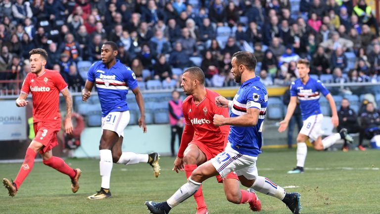 Fabio Quagliarella scored a hat-trick for Sampdoria