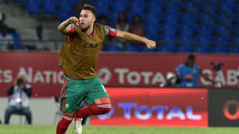 Morocco's defender Faycal Rherras