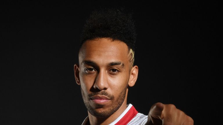 Arsenal unveil new signing Pierre-Emerick Aubameyang at London Colney